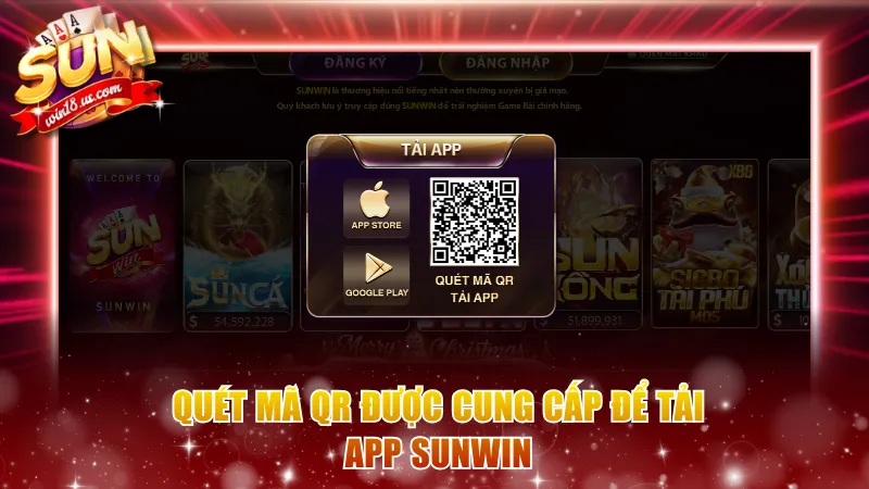Hội viên quét mã để tải app Sunwin 